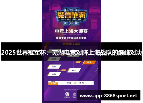 2025世界冠军杯：芜湖电竞对阵上海战队的巅峰对决