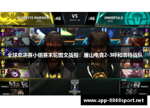 全球总决赛小组赛末轮图文战报：唐山电竞2-3呼和浩特战队